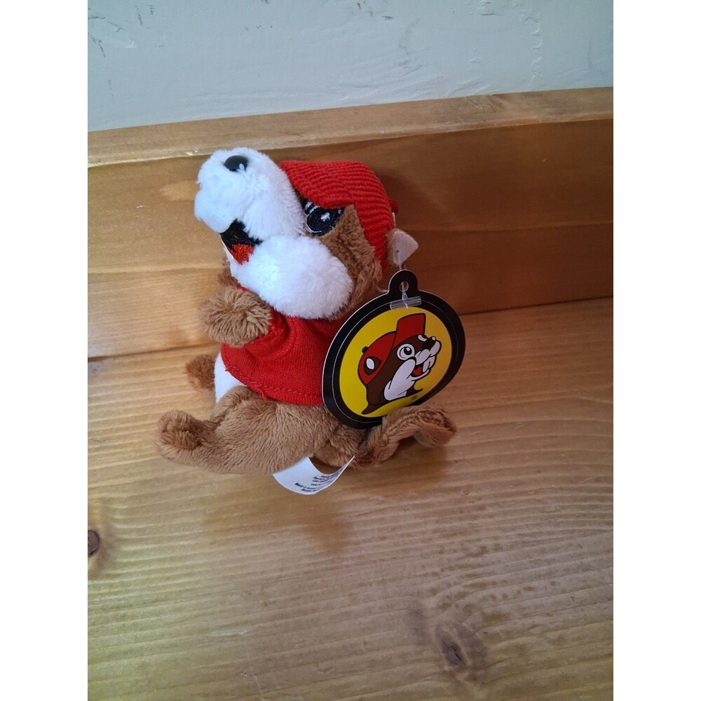 BUC-EES Beaver Plush Keychain Gas Station Mini Zipper Pull 3.5" Bucees With Tag